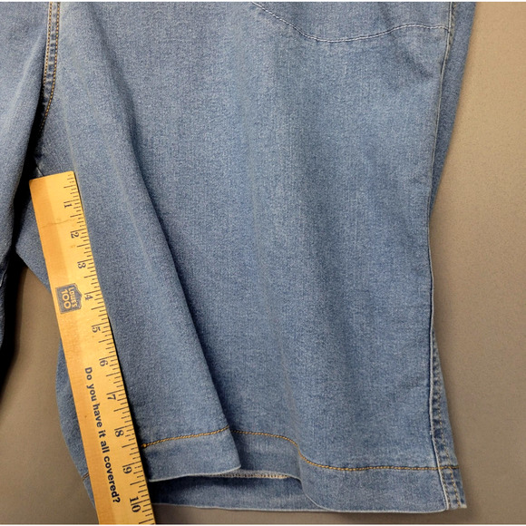 Just My Size Shorts Womens 4X Blue Denim Pull On Elastic Waist Pockets JMS2010D2 - Picture 8 of 11